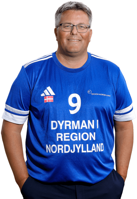 Jakob Dyrman med Dyrman i Region Nordjylland T-shirt